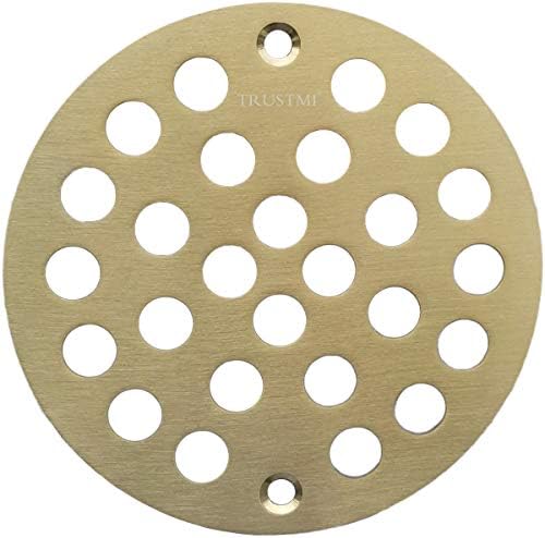 TRUSTMI 4 Screw-in Shower Drain Cover Replacement Brushed Gold