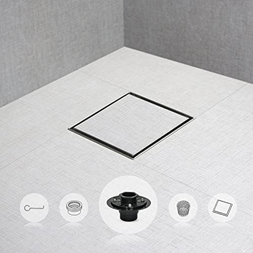 SaniteModar - 6-Inch Stainless Steel Shower Drain with Hair Strainer
