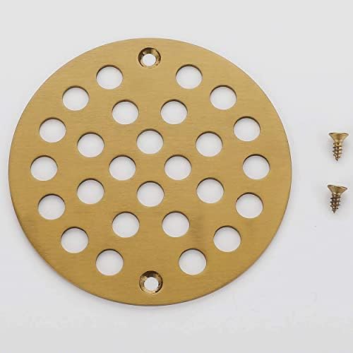 LXLOTUS 4-inch brushed gold shower drain strainer