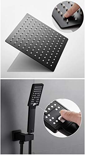 Gougeltd Rain shower system Easy rain bath Water-saving Durable faucet set Black