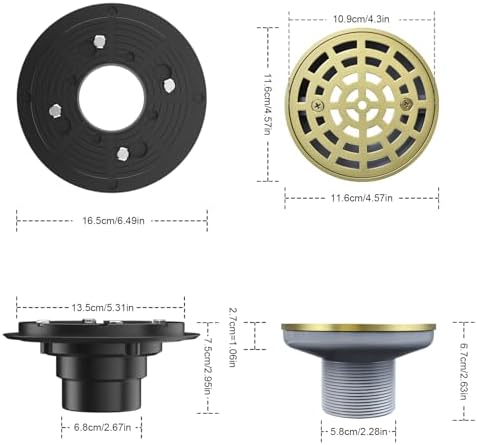 Sturdy 4-13 Inch Round Shower Drain