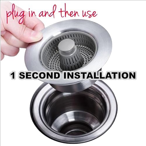 Effortless Kitchen Sink Overflow with QUALIALL 3-in-1 Strainer Stopper