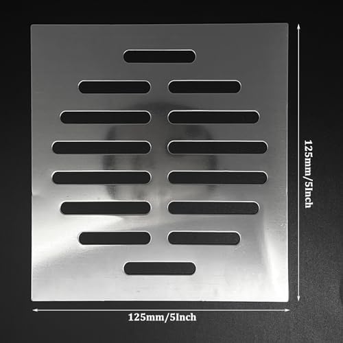 NGeGe 2Pcs 5Inch Square Floor Drain Cover with 14 Holes