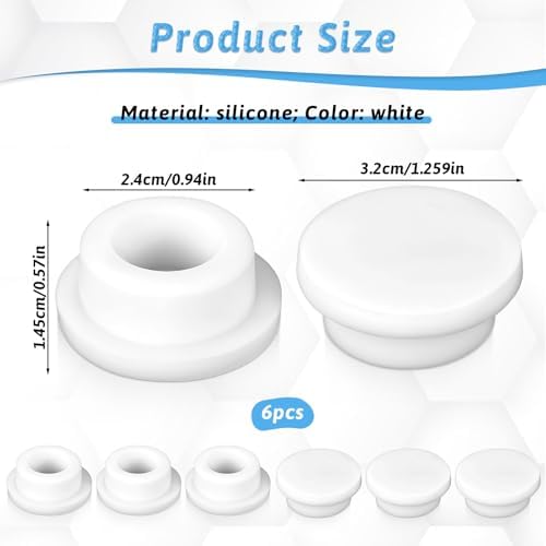 6-Piece Reusable Sink Overflow Covers