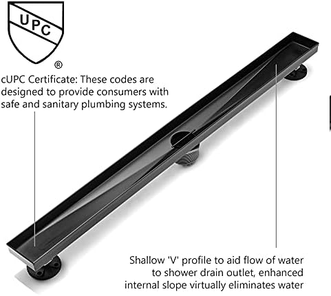 High-Displacement 24-Inch Shower Drain