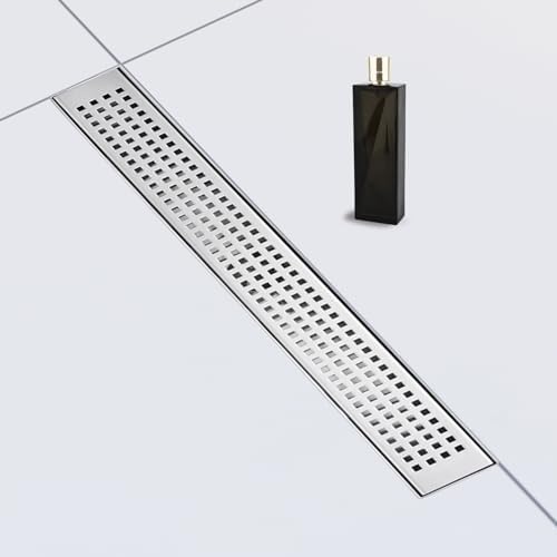 Eblog 12-Inch Linear Shower Drain 304 Stainless Steel Adjustable Durable