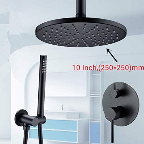 Luxury Contemporary Ceiling Mount Bathroom Faucet Set Black