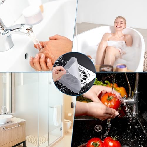 4-Piece Silicone Drain Covers BPA-Free Made in USA Airtight Durable