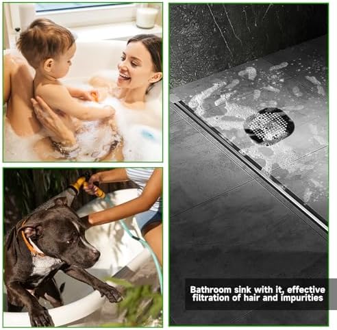 Tucnoeu 3Pcs Silicone Hair Catcher with Suction Cups for Shower Sink Bathtub