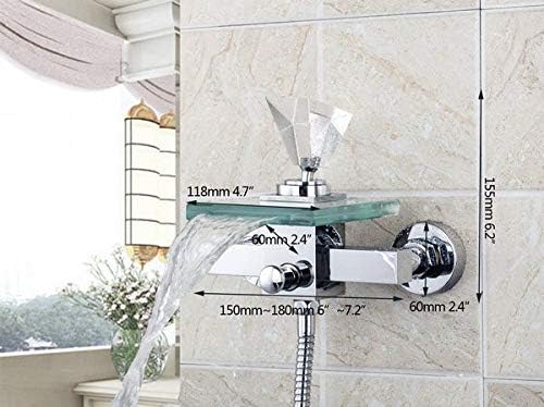 Huin Corner Bathroom Faucet with Crystal Handle