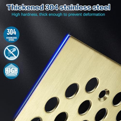4 14-inch Square Shower Strainer
