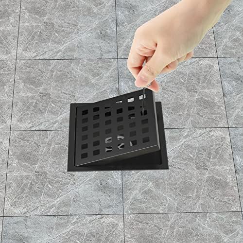 4 38 Inch Black Shower Drain Kit