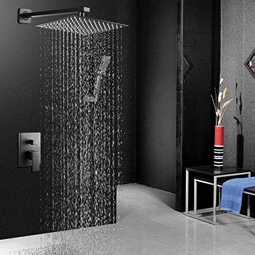 Gougeltd Rain shower system Easy rain bath Water-saving Durable faucet set Black