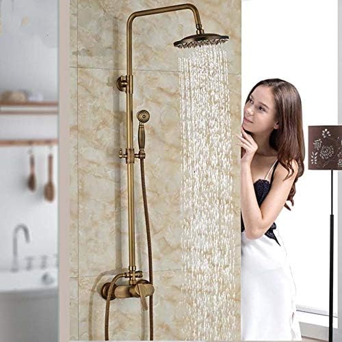 Huin Retro Shower Faucet Set Single Handle Wall-Mounted Bathroom Faucet
