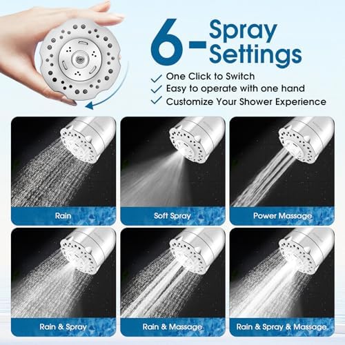 ALOHOME 6 Powerful Spray Shower Head
