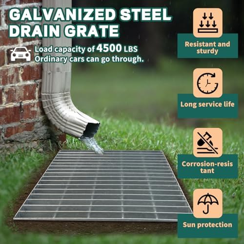 High-Quality Premium 19IN Galvanized Steel Drain Grate