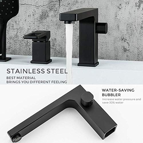 Premium High-Quality Compact Powerful Black Bathtub Faucet Set