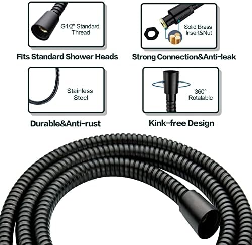 Dual-Spray Oil Rubbed Bronze Black Shower Head Set