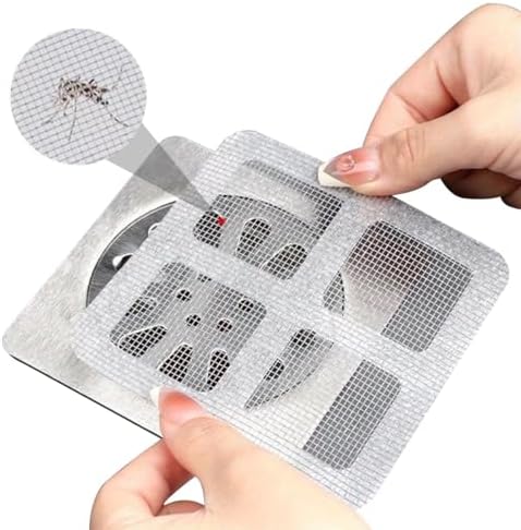 Dispoable shower drain hair catcher - waterproof mesh stickers for bathroom essentials