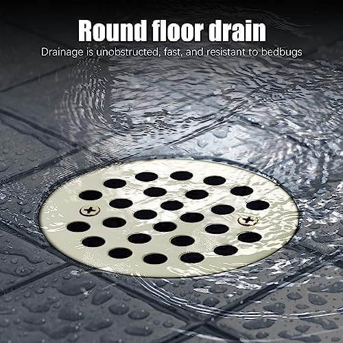 Durable 425-Inch Screw-In Shower Strainer Brushed Gold for Bathroom Enhancements