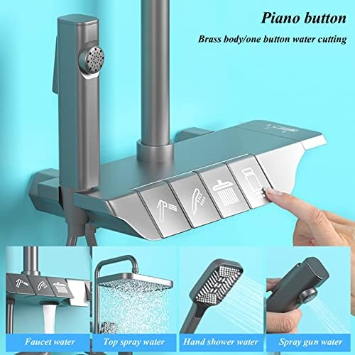 Luxury Push-Button Shower Head Combo Set