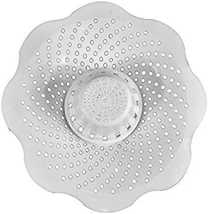 Clog-Free Bathtub Bath Strainer with 2-Pack Microban Hair Catcher White