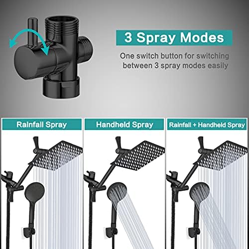 Tudoccy High-Pressure Rainfall Shower Head Combo for Home Use