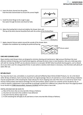 Dawn 36-Inch Linear Shower Drain