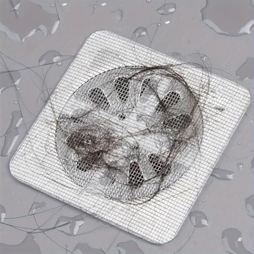 Dispoable shower drain hair catcher - waterproof mesh stickers for bathroom essentials