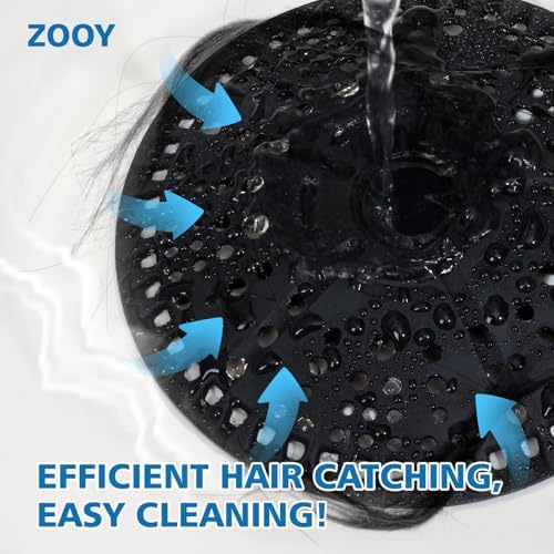 ZOOY Showers - Durable silicone hair catchers - shower tub sink anti-clog 55-inch