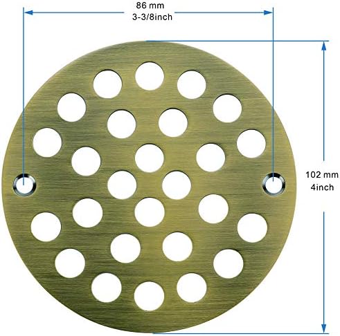 Vouruna 4 Shower Strainer Cover with 4-Inch Screw-in Drain