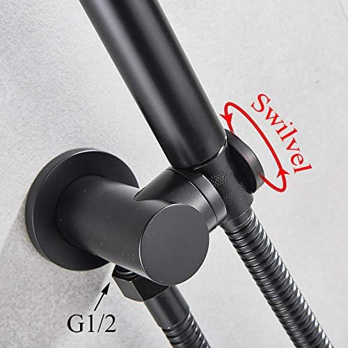 Huin Brass Black Thermostatic Shower Set