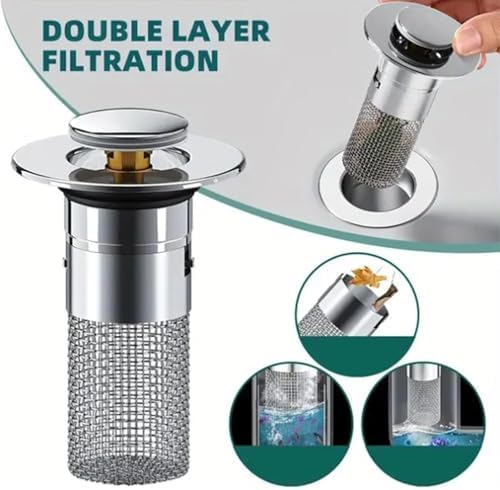 2025 New Must-Have Bath Sink Drain Hair Catcher - No More Clogs