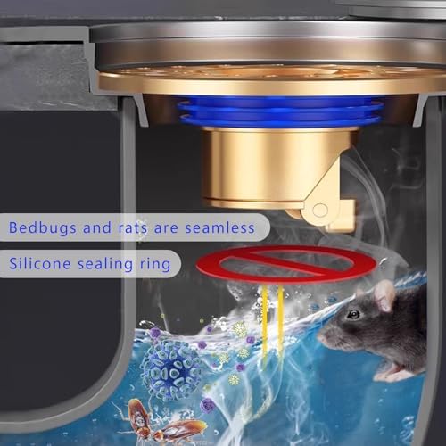 Premium Long-Lasting Gold-Plated Drain Backflow Preventer for Home Use
