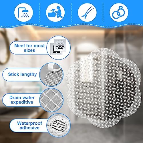 AMFUN Disposable Shower Drain Hair Catcher 40Pcs Clean Your Bathroom Like a Pro