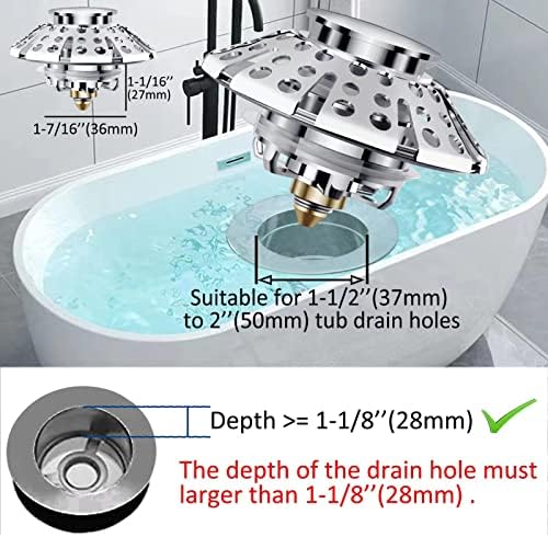 Tub Stopper Drain Plug for Blocked Drains