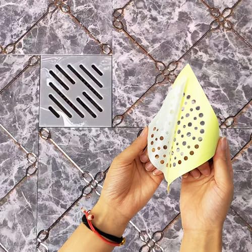 4 Inch Round Disposable Shower Drain Hair Catcher White 30 PCS