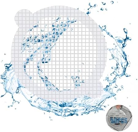 50-Pack Disposable Round Mesh Shower Drain Hair Catcher Stickers