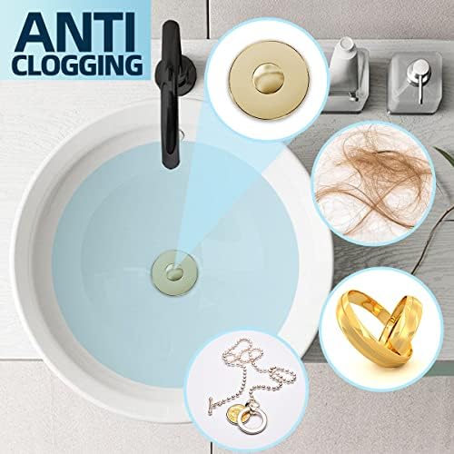 Universal Sink Stopper with Hair Catcher for 106-165-inch Drains