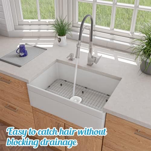 2Pcs Drain Cover System Hair Getter Long-Lasting 54 Inch Square White