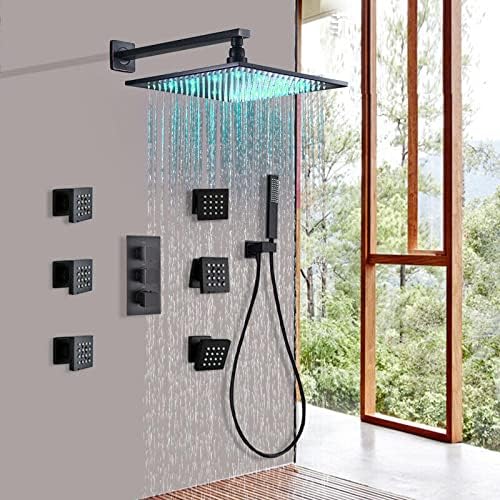 16-inch LED Rain Showers Wall-Mounted Massage System from Huin
