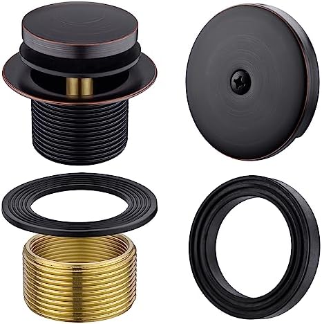 Oil Rubbed Bronze bathtub drain kit with tip-toe stopper