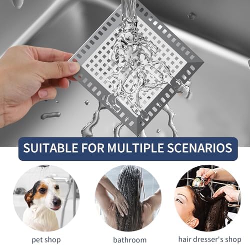 2-Pack Hair catcher 48-inch diameter Stainless Steel Silicone Design