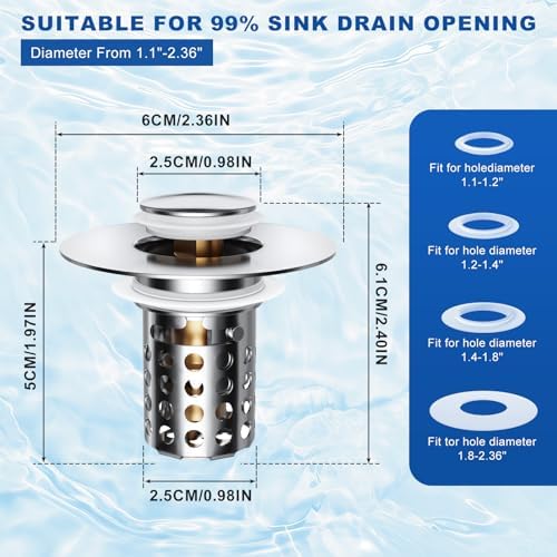 Sink Stopper by OAOrz Effortless Drainage 11-145 Sinks