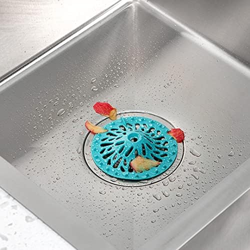 4-Pack White Silicone Drain Stopper Hair Catcher for Bathroom and Kitchen