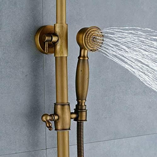 Antique Brass Rain Shower Faucet Set Durable Rainy unmistakable experience
