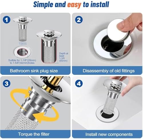 Stainless Steel Sink Drain_filter Hair Catcher