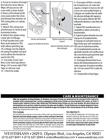 Bath Waste Overflow Assembly with Trip Lever