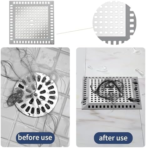 2-Pack Hair catcher 48-inch diameter Stainless Steel Silicone Design
