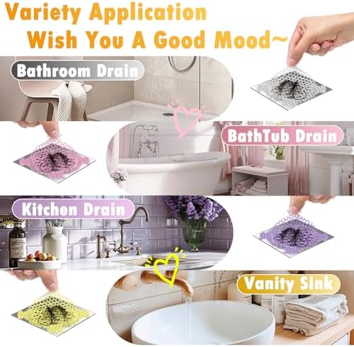 INVIHUG 25PackDisposable Drain Hair Catcher